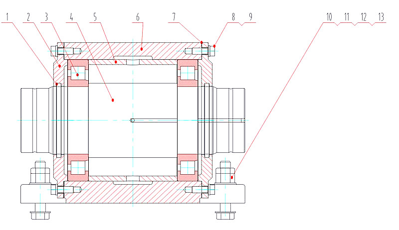 beam pump center bearing assembly